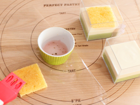 ひなまつりのお菓子　菱餅風3色ムースショート　レシピ