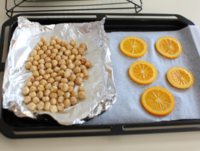 ヘーゼルナッツ、オレンジの焼き時間