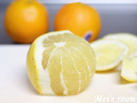 オレンジ、グレープフルーツの剥き方