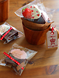 お菓子の簡単ラッピング　バレンタイン　Wチョコパウンドケーキ